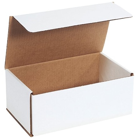 Bsc Preferred 10 x 6 x 4'' White Corrugated Mailers, 50PK BUY00017152